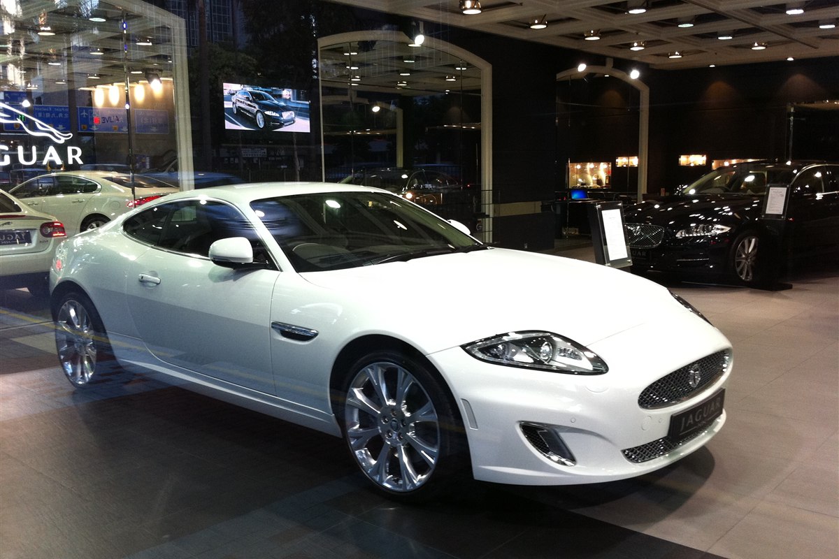 Car dealership showroom interior