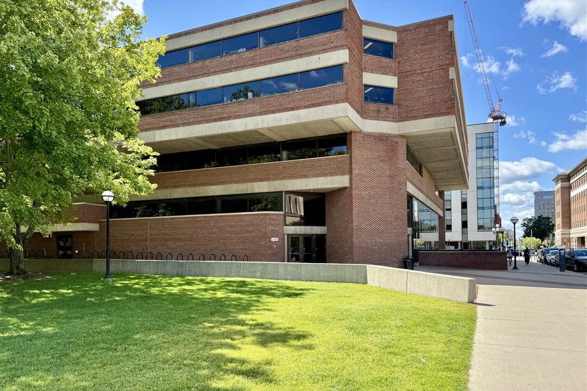 Modern university campus building
